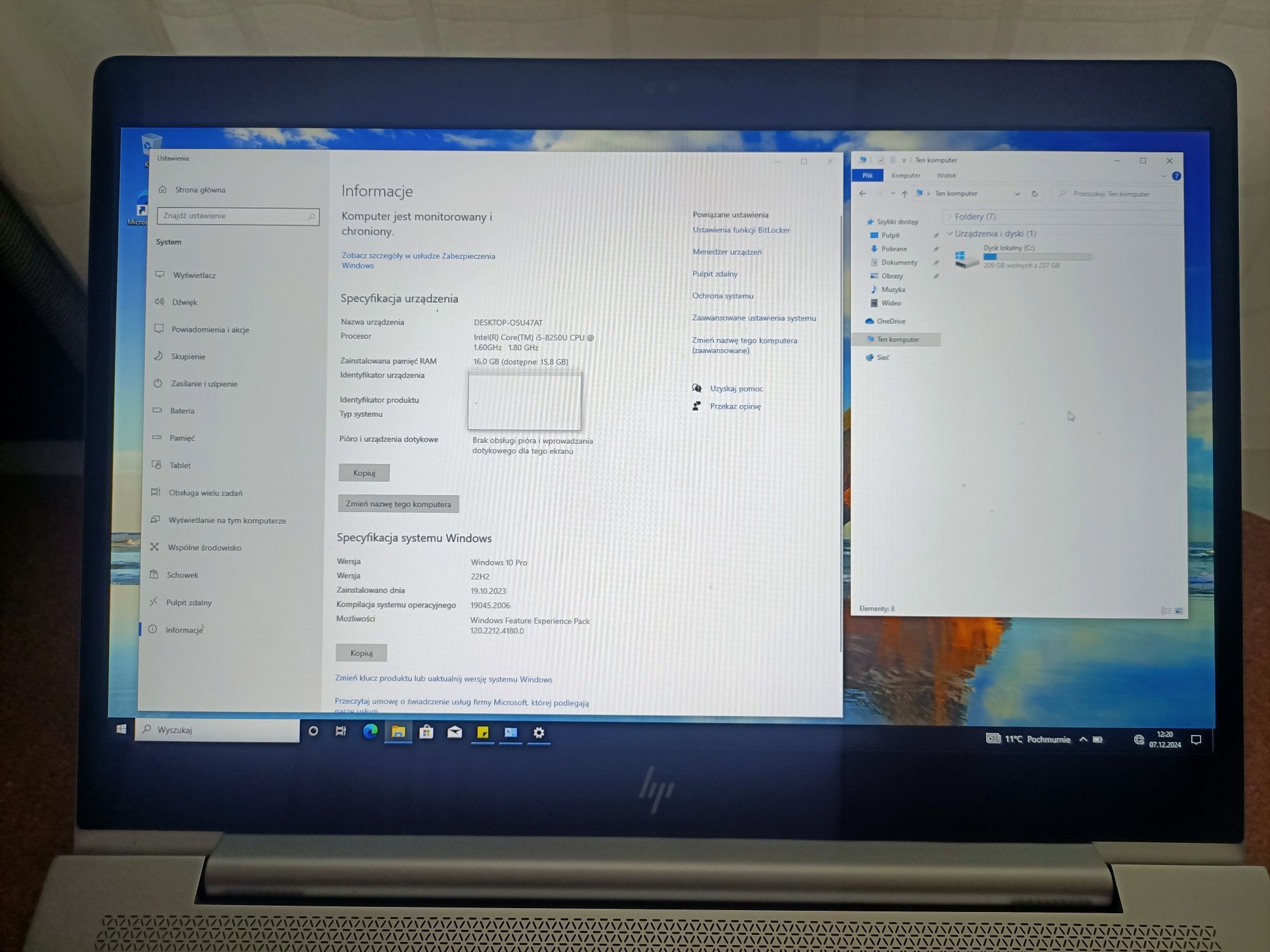 HP elitebook 840 16GB jak nowy, gratis dock