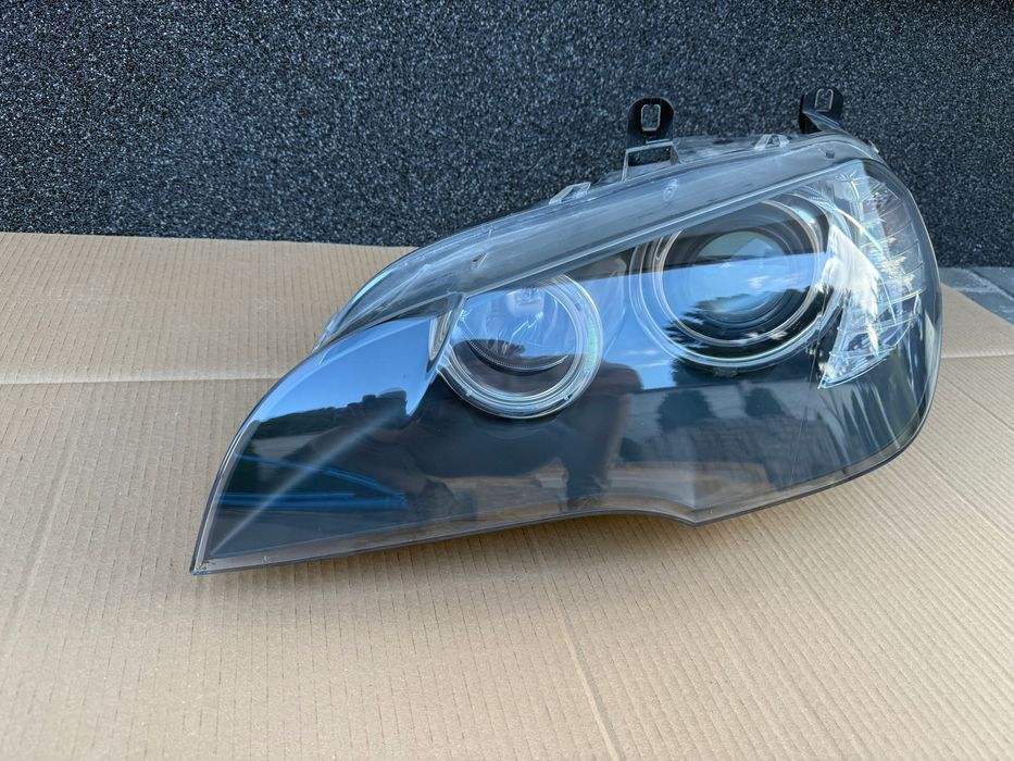 bmw x5 e70 06- lampa przod lewa ladna demontaz zwykla soczewka h7 eu