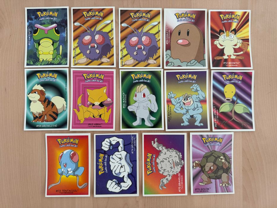 Cromos Pokemon edição 1999 (Dunkin Boomer)
