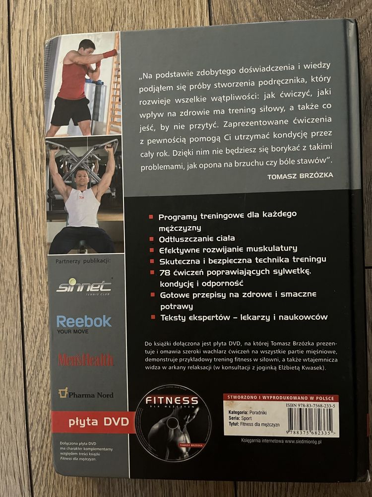 Poradnik książka Fitness dla mężczyzn Tomasz Brzózka