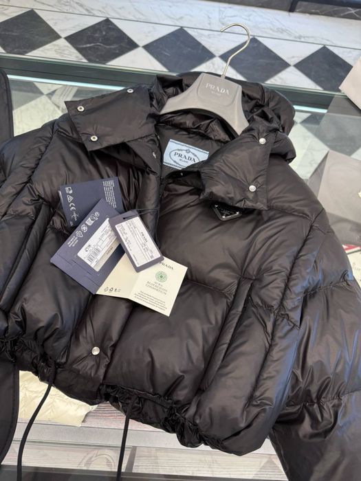 Пуховик Прада Prada жіночий натуральний качиний пух