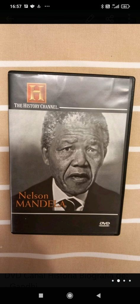 DVD Canal História Biografia Gandhi Mandela
- Gandhi
- Mandela 

1 DVD