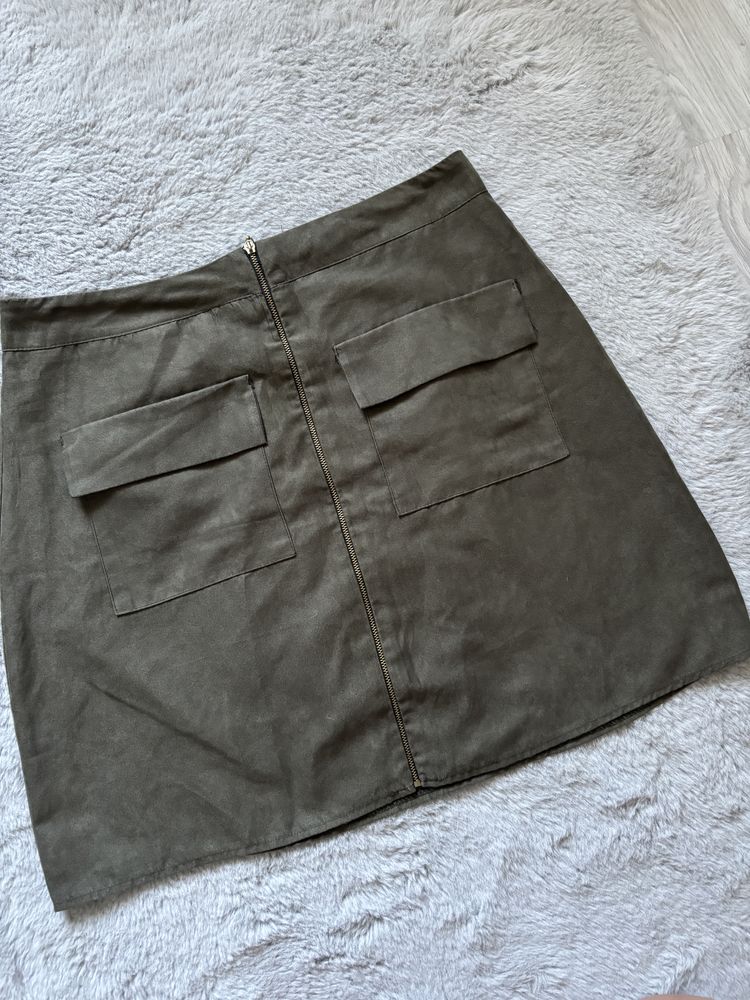 zamszowa spódniczka khaki L