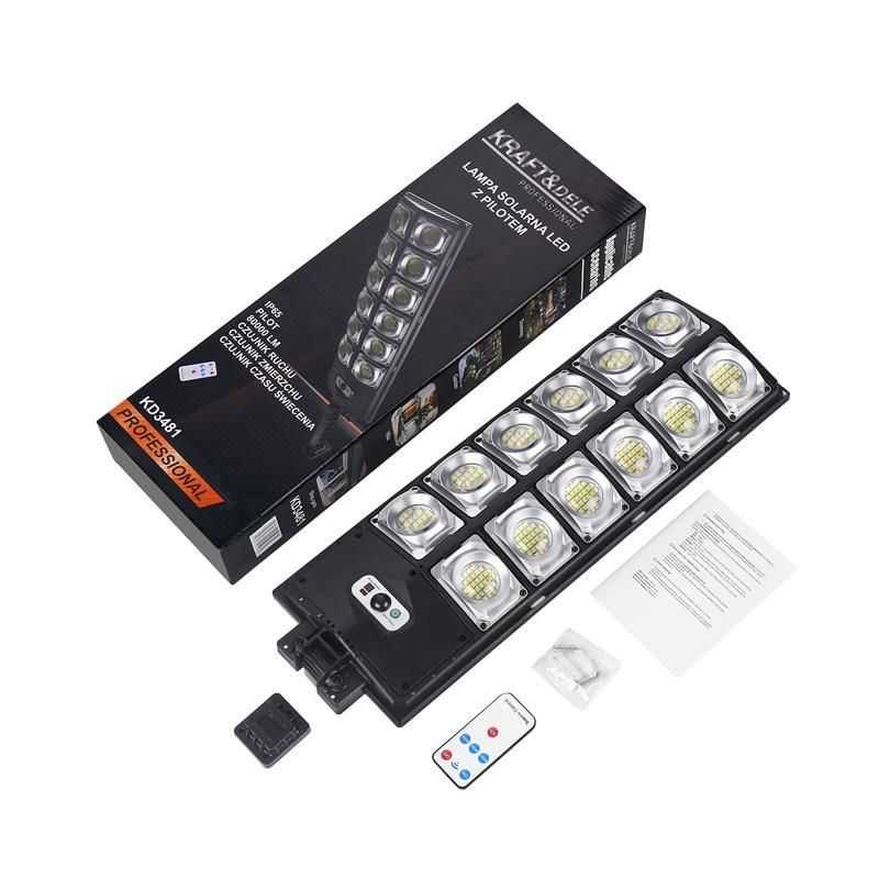 Lampa solarna ULICZNA LED z pilotem 170W 800lm IP65 kd3481