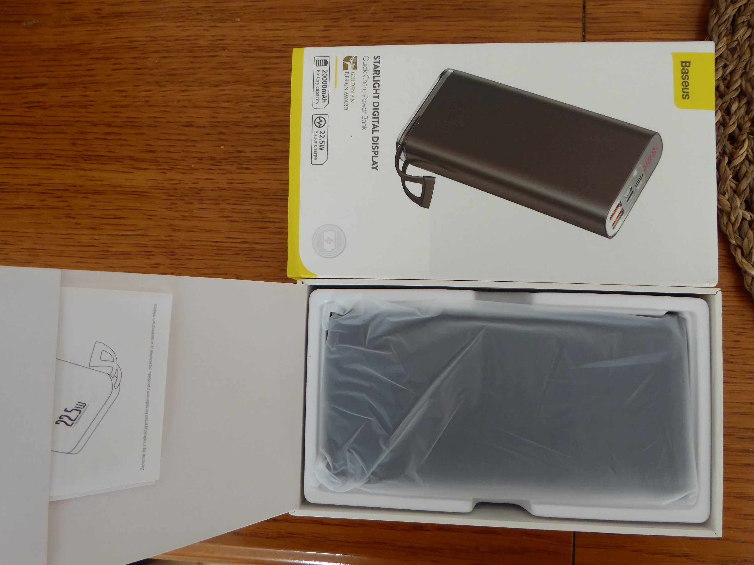 Nowy Quick Charg Power Bank BASEUS 20000mAh/22,5W