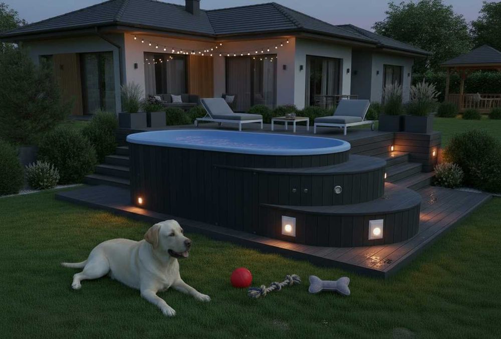 Całoroczny basen 10 os masaż pokrywa LED balia jacuzzi sauna transport