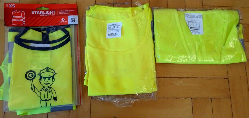 Kamizelki odblaskowe - rozmiary XS, XL i XXXL