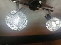 Komplet oświetlenia łazienkowego srebrne kryształki