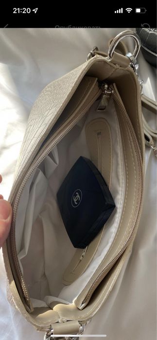 Нежно бежевая сумка