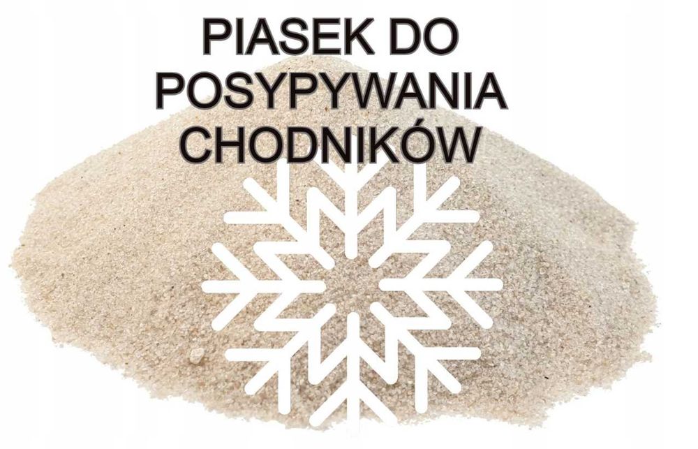 Piasek drogowy do posypywania antypoślizgowy na lód oblodzenia śnieg