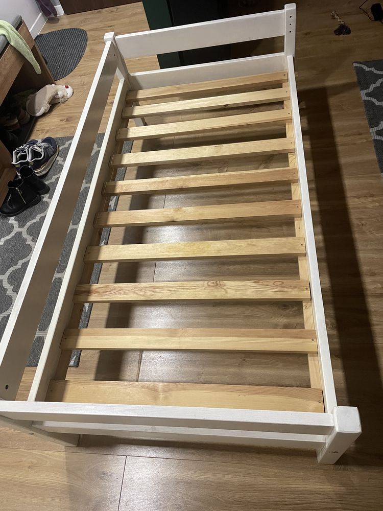 Łóżko ikea 80x160 drewniane dla dziecka białe