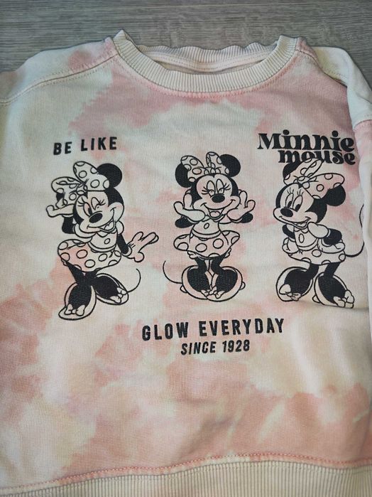 Bluza dresowa, Zara, rozm. 104, tie dye, Minnie Mouse