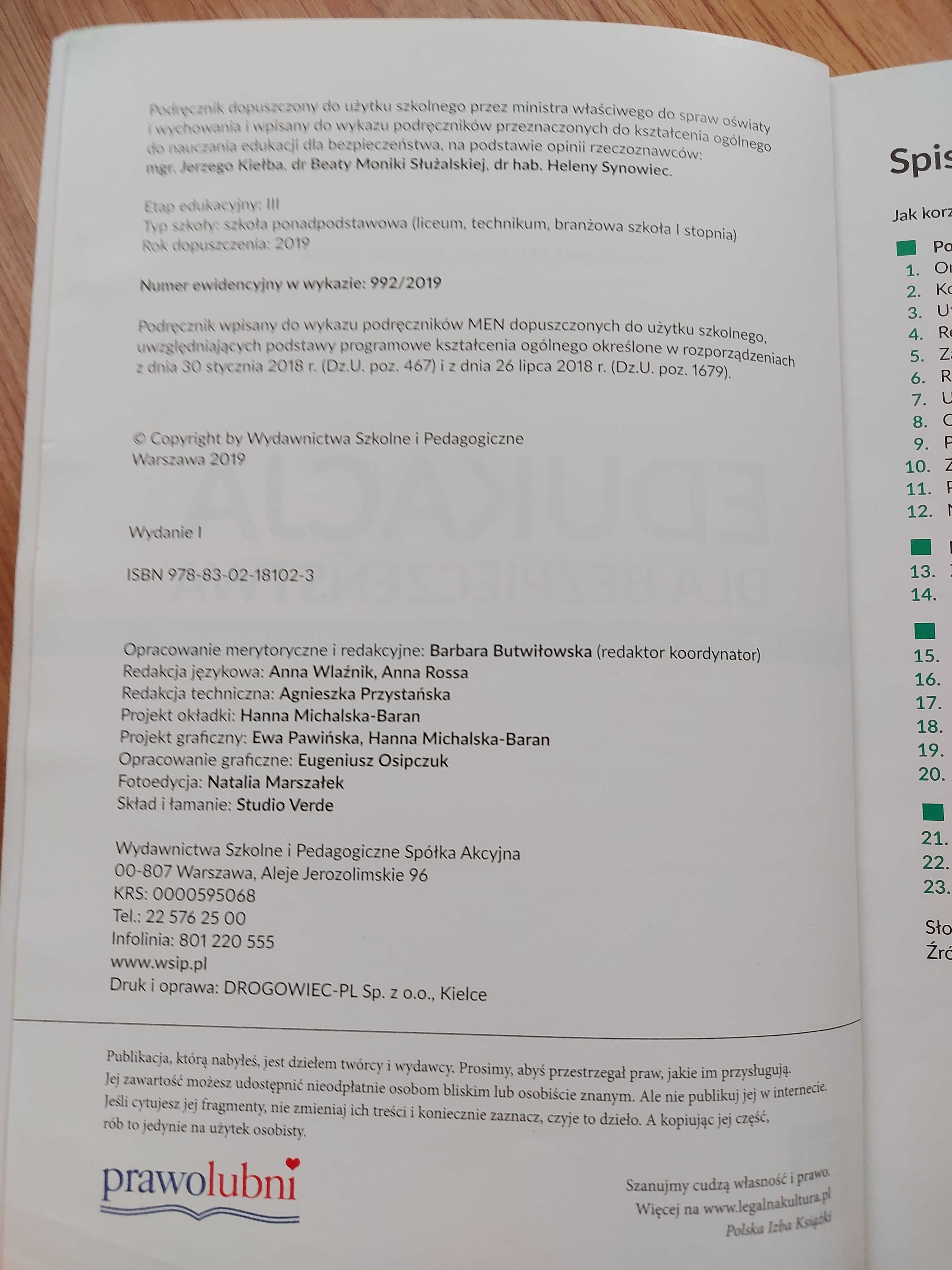 Edukacja dla bezpieczeństwa 1 WSiP