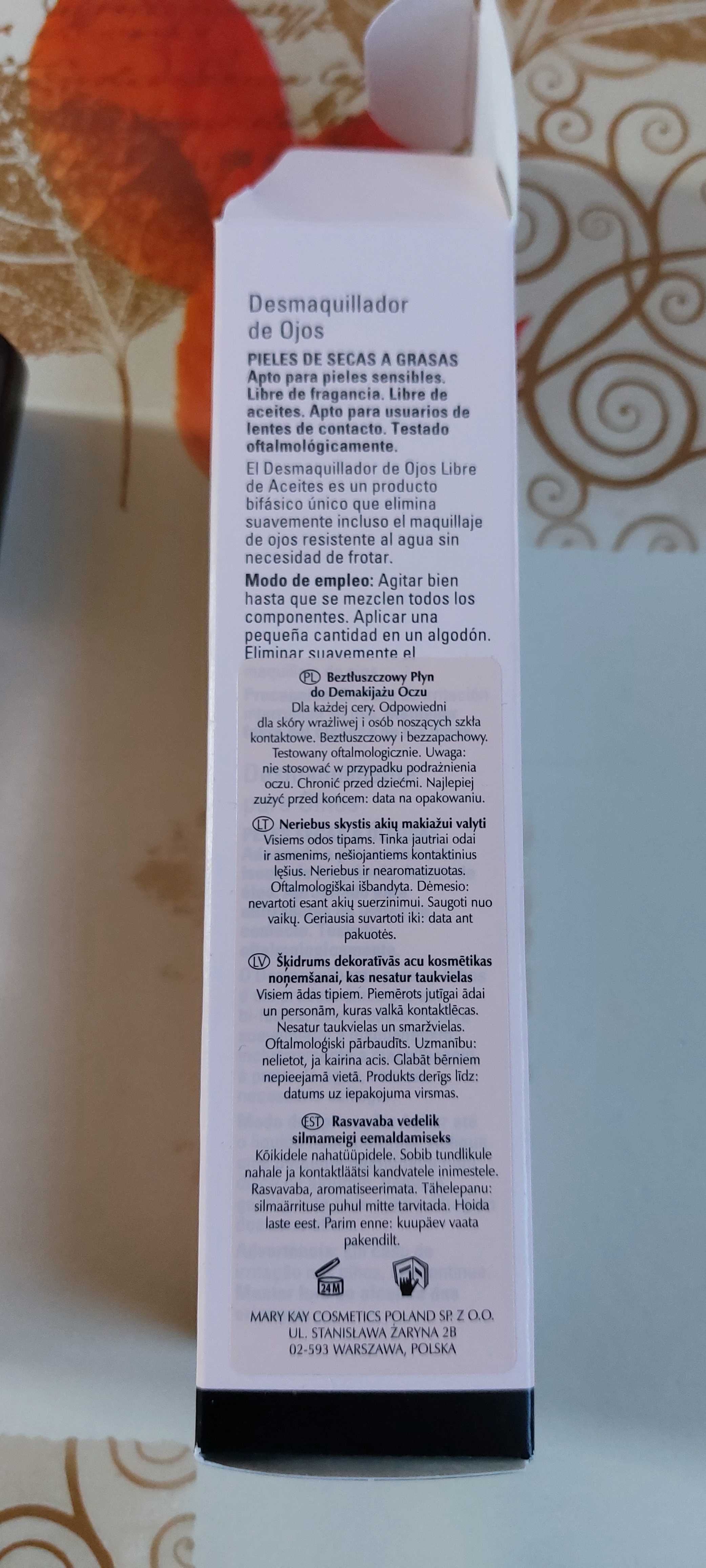 Mary Kay Beztłuszczowy Płyn do Demakijażu Oczu