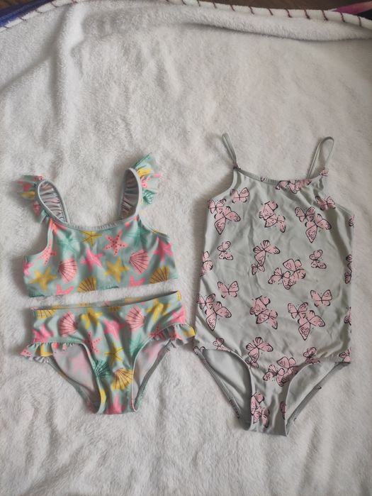 Stroje kąpielowe jednoczęściowy i dwuczęściowy r. 122 H&M