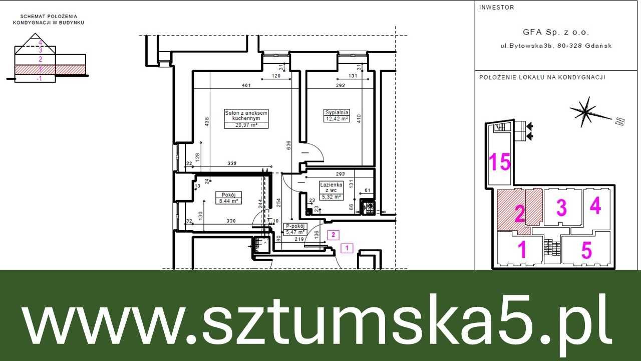 Sztumska 5 - nowe mieszkanie 3 pokojowe 52m2