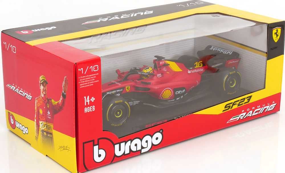 Burago 1/18 - Ferrari SF-23 Charles Leclerc #16 Monza GP 2023