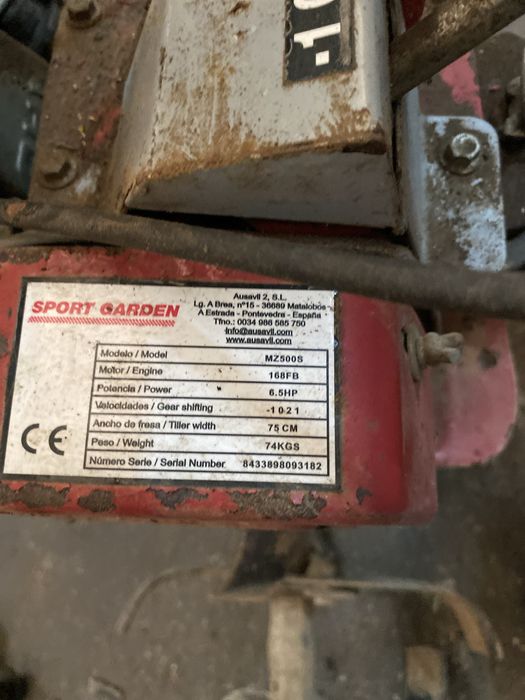 Motocultivador sport garden