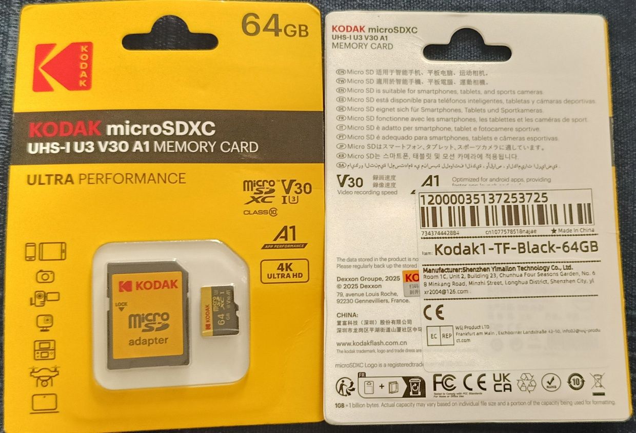 Kodak 64 GB Karta pamięci MicroSD z adapterem
