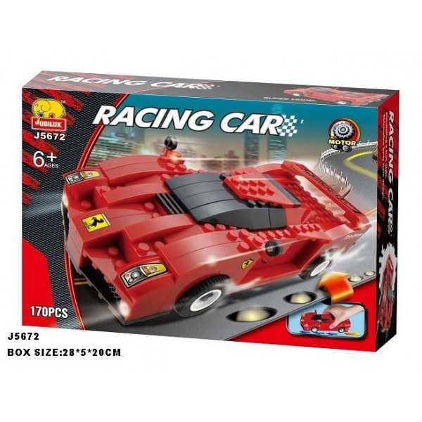 auto Ferrari z systemem pull back- klocki kompatybilne z Lego