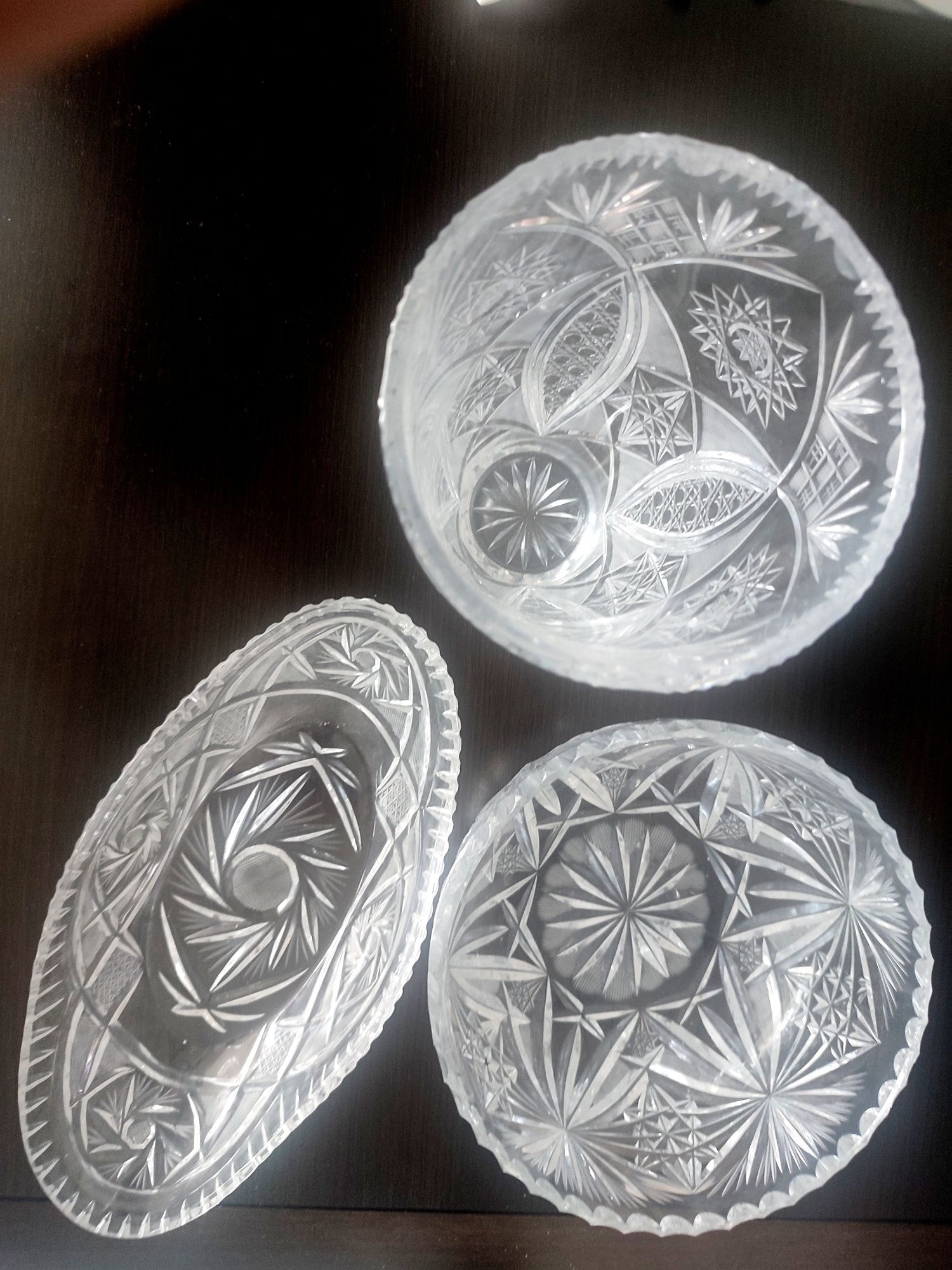 Kryształy PRL wazon misa półmisek idealne duże