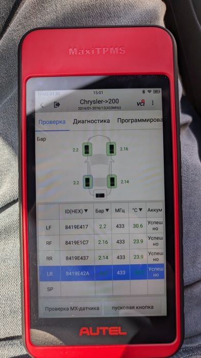 Универсальные программируемые датчики давления шин (TPMS) 433/315MHz