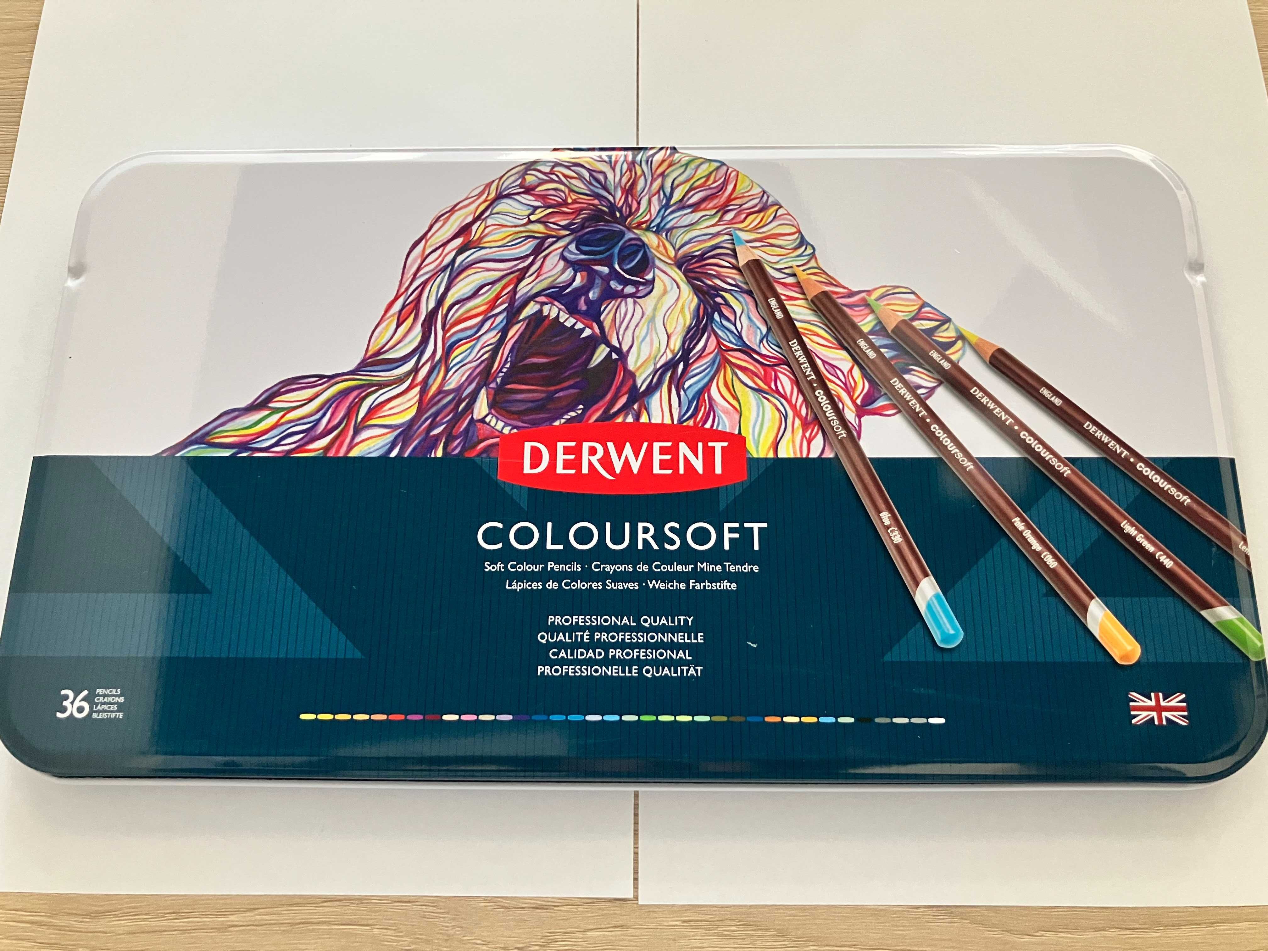 Kredki artystyczne Derwent Coloursoft - 36 kolorów