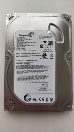 Жесткий диск SEAGATE Barracuda7200 500GB SMART GOOD