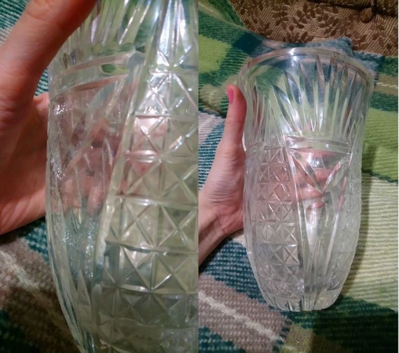 Салатниця ваза кришталь радянський посуд червоне скло