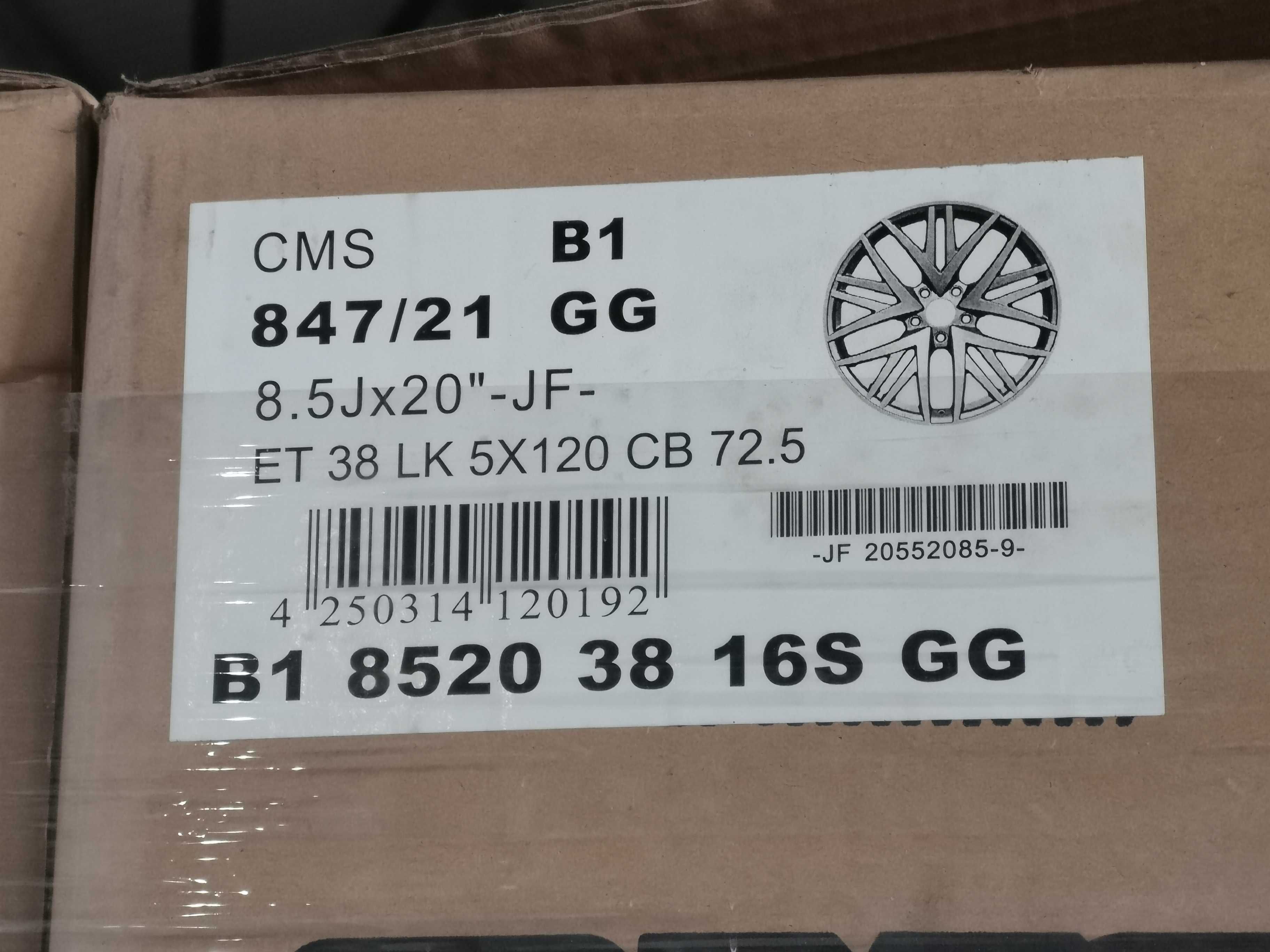 alufelgi 8,5x20" CMS BMW Alpina B5 Lexus LS nowe 5x120