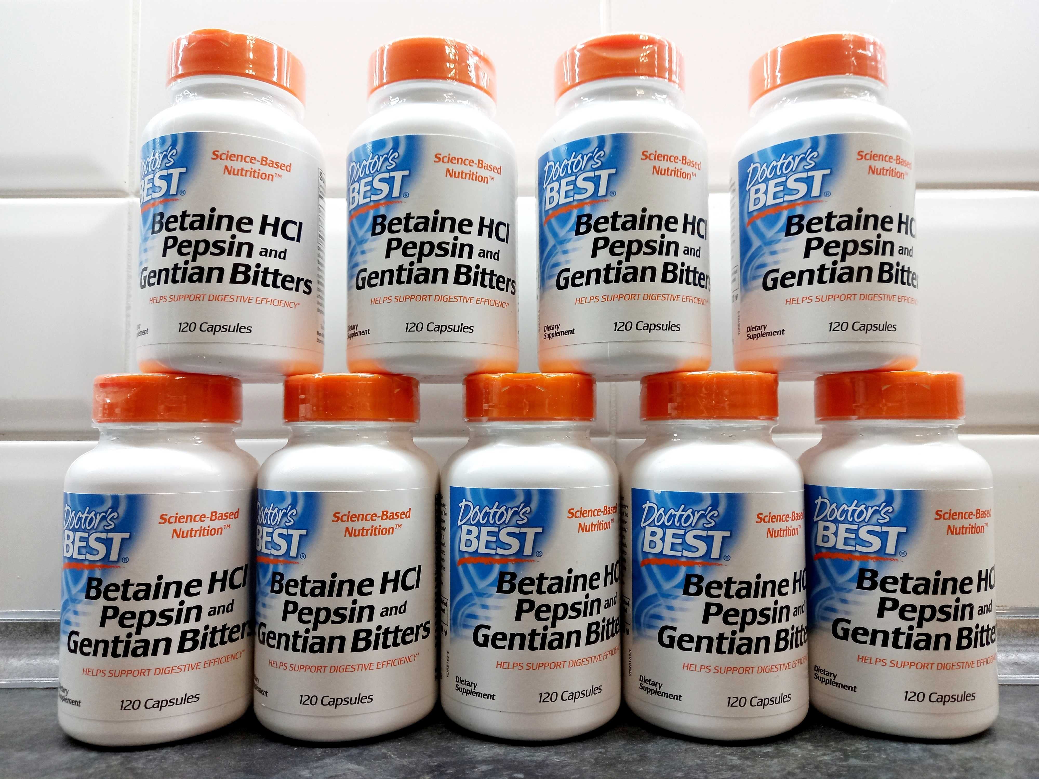 Doctors Best, Betaine HCl Pepsine (120 капс.), бетаин пепсин, бетаїн