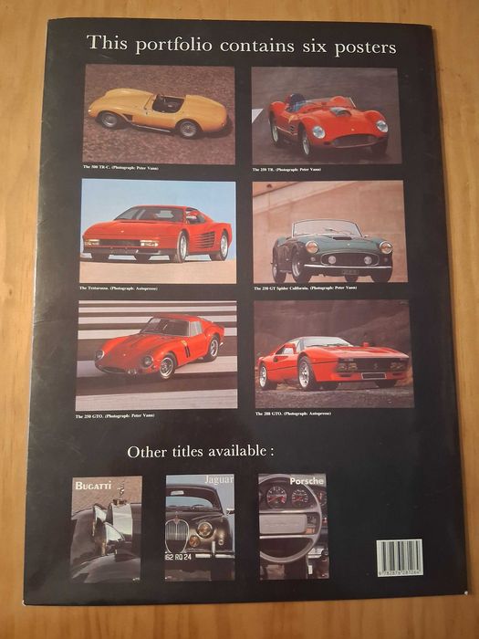 Posters Ferrari testarossa, 500 tr-c, 250TR, 250 GTO e 288 GTO