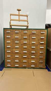 Katalog biblioteczny szuflandia szufladki szafka kartoteka komoda