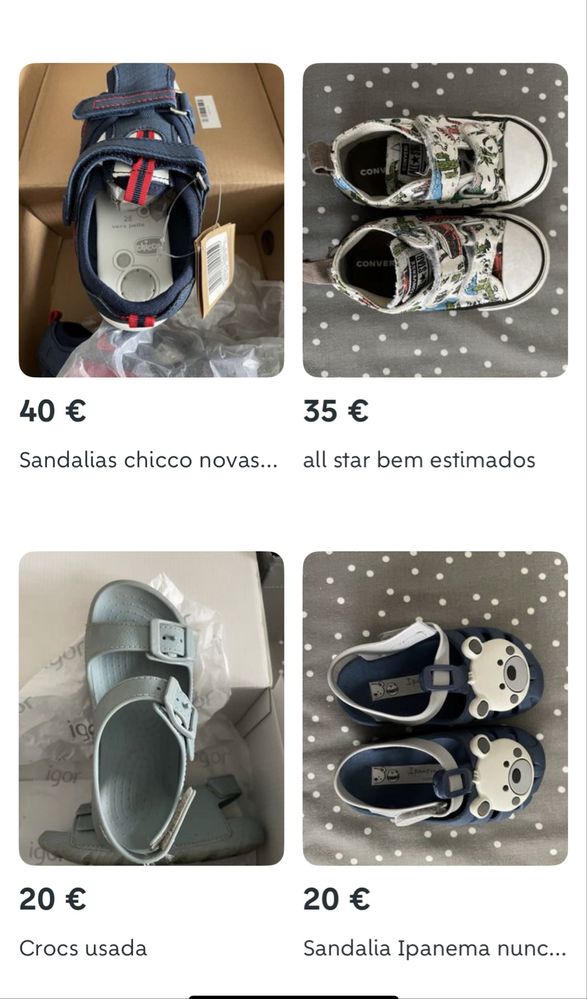Vendo calcado menino