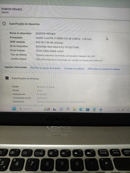 Vendo portátil ASUS bem estimado como novo.