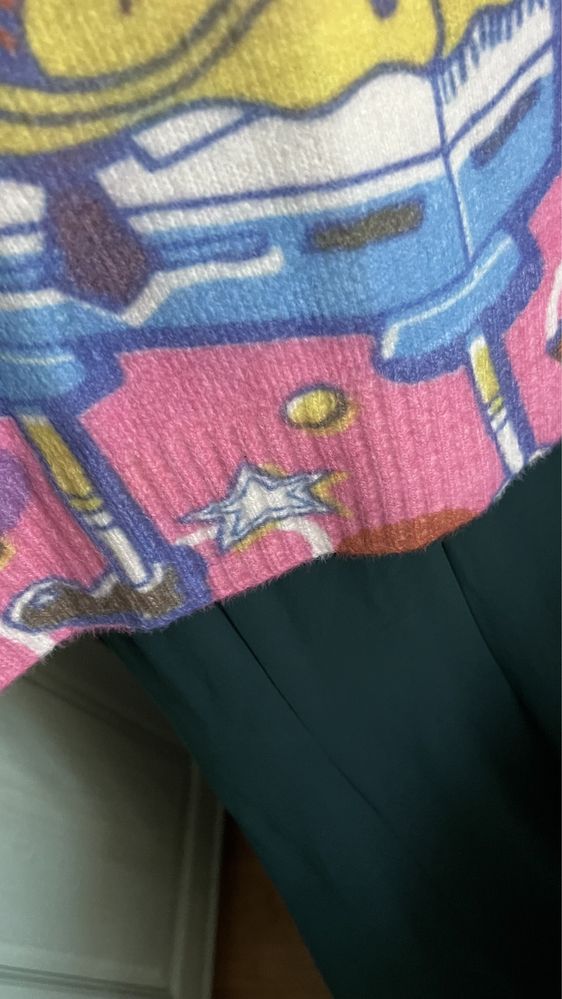 Nowy Sweter kryształy, perły, cyrkonie spongebob wyjątkowy