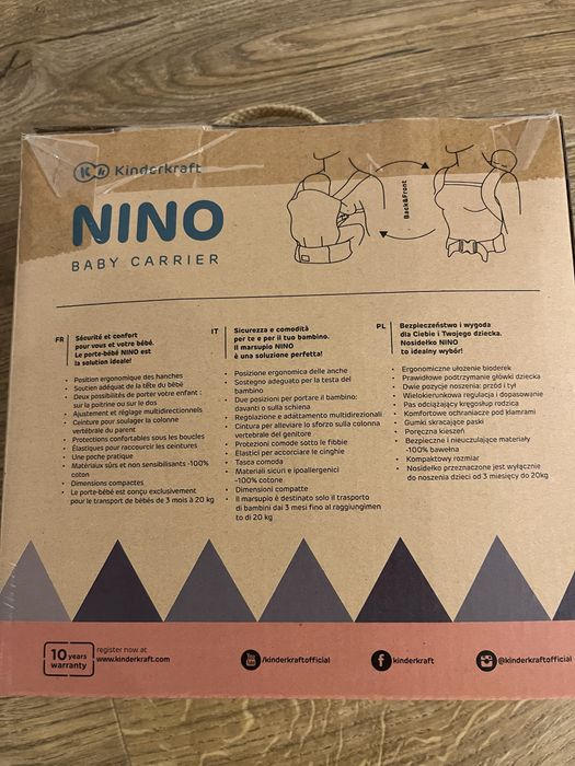 Kinderkraft nino - nosidełko nowe