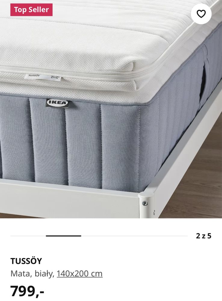 Materac pianka memory Ikea 140x200cm