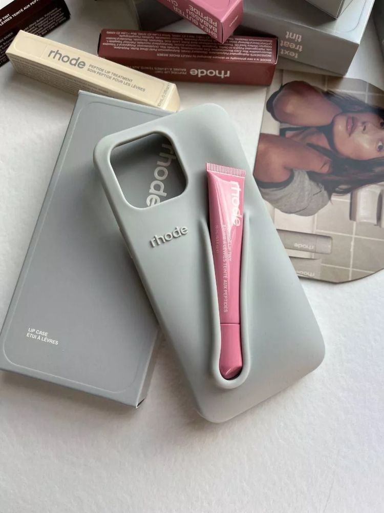 Комплект блеск и серый чехол rhode на iPhone разных моделей