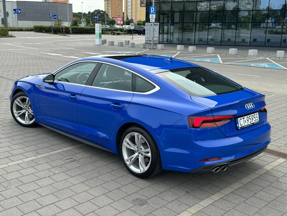 Audi A5 Sportback Stan idealny, powłoka ceramiczna, garażowany, kolor Audi Exclusive