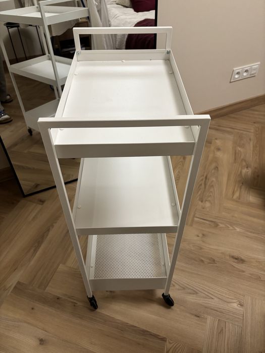 Wózek NISSAFORS biały - regał do łazienki lub kuchni IKEA