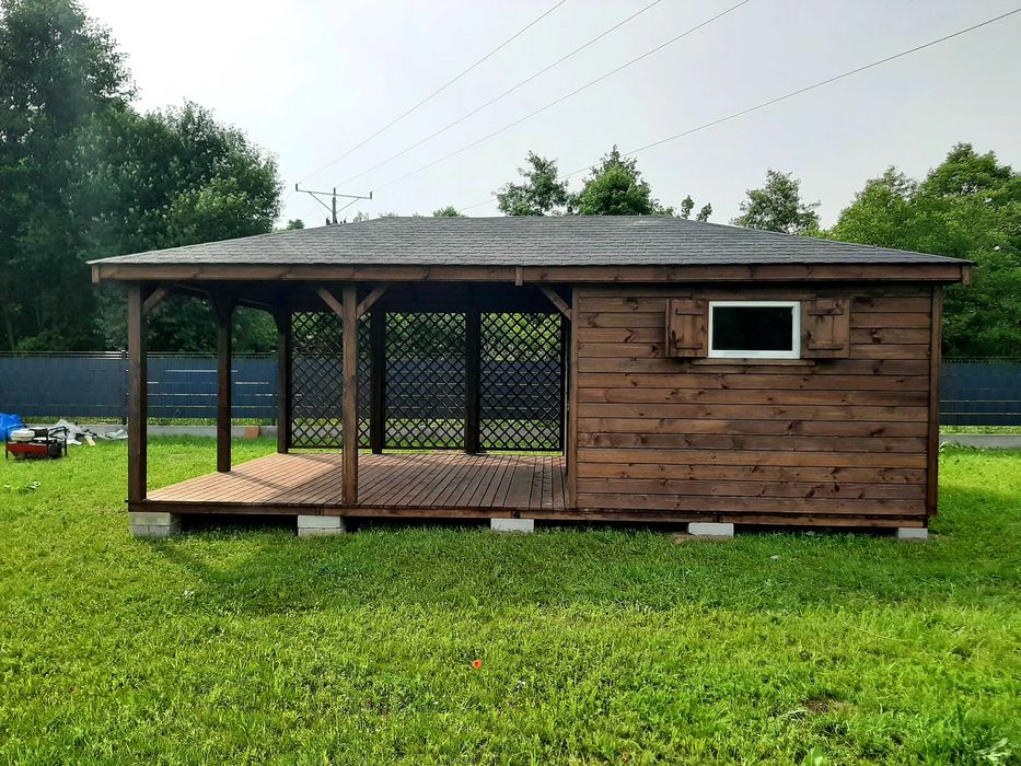 Domek letniskowy, ogrodowy, narzędziowy, drewniany, altana, altanki