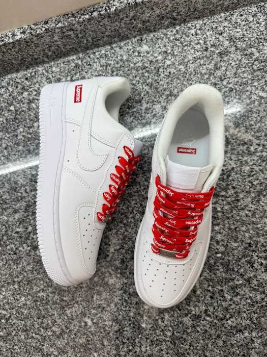 "Buty damskie Trampki" Nike_Air_Force_1_LowSupreme White r.44.5