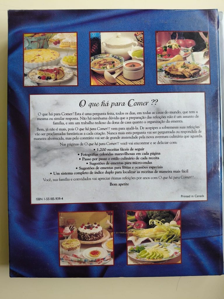 Livro de Culinária "O que há para comer?"
