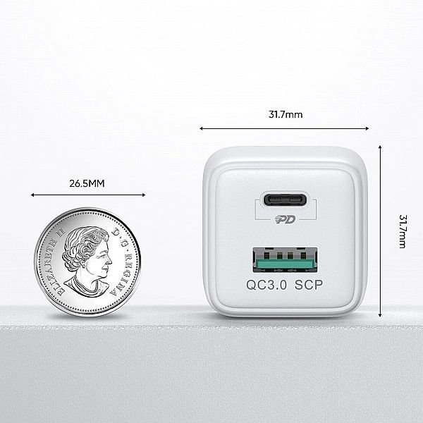 Joyroom ładowarka sieciowa (wtyczka Eu) Usb / Usb Typ C 30w Power Deli