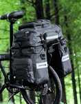 Sakwa Rowerowa Pojemna 3w1 Torba Plecak Wodoodporna Czarna 65L