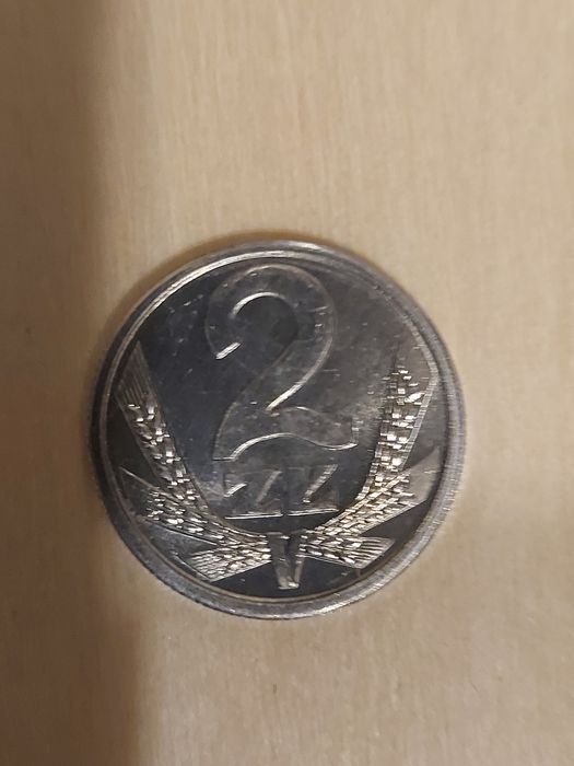 PRL moneta 2 zł  z 1990 roku destrukty, piękny stan