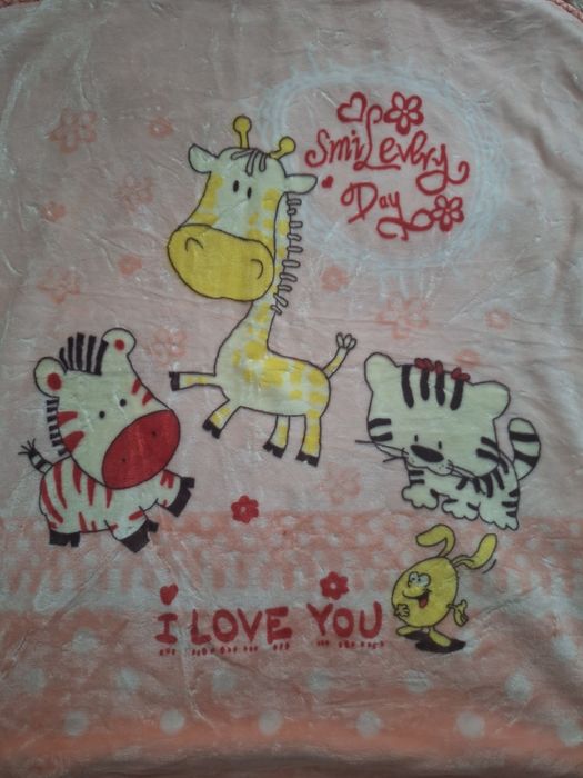 Дитяча велюрова ковдра-плед  Плед в ліжечко Ковдра в коляску