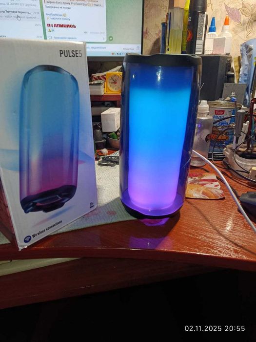 Беспроводная Bluetooth колонка Pulse 5 с подсветкой 20 Вт |