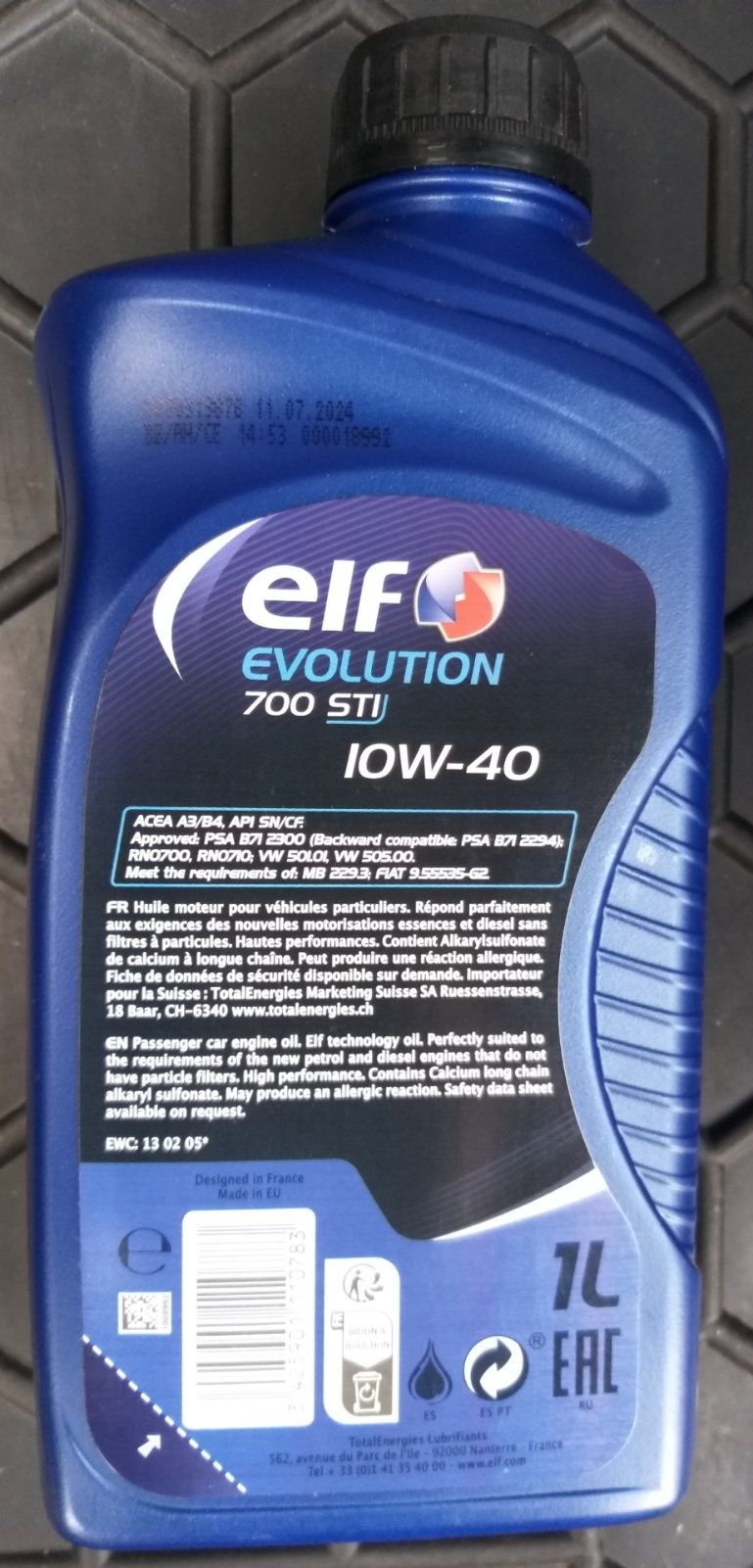 Масло 10w40 ELF Evolution 700 STI 1л. (напівсинтетика)